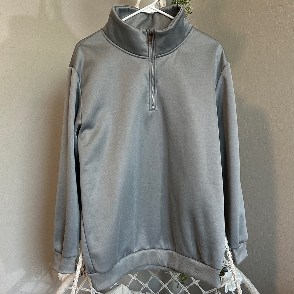Gray Mens Quarter-Zip